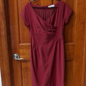 Michael Kors Red Asymmetrical Wrap Dress